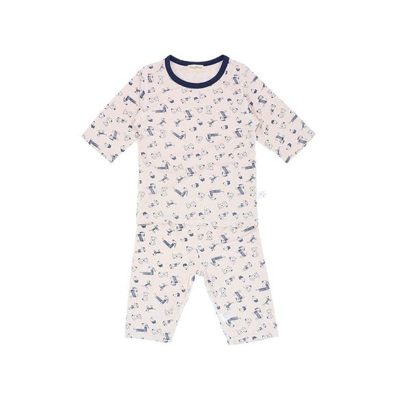 Doggy Drawing 3/4 Sleeve Lyocell Pjs