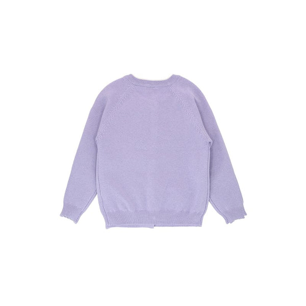 Colourful Big Polkadots Cardigan (Lilac)