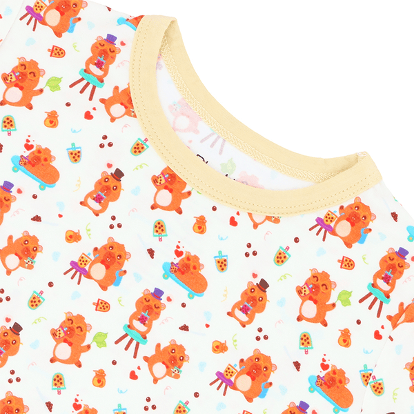 Capybara & Bubble Tea Tencel Long Sleeve PJs