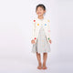 Button Down Petite Fleur Girl Dress - (Light Blue)