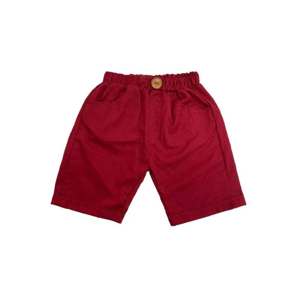 Bruno Pull Up Cotton Shorts (Maroon)
