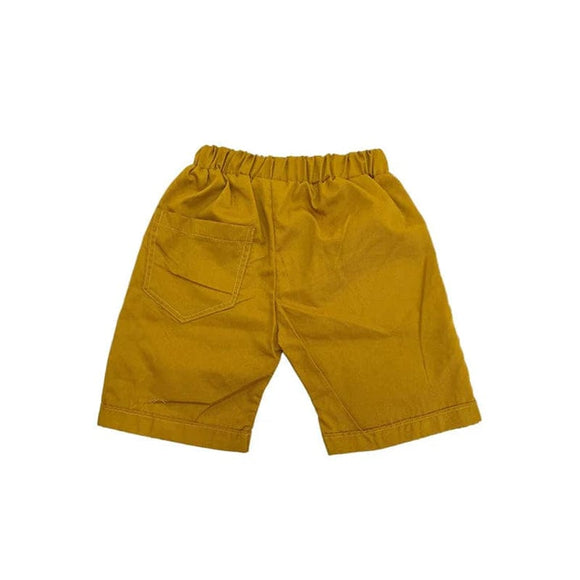 Bruno Pull Up Cotton Shorts (Mustard Yellow)