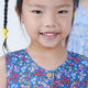 Button Down Ditsy Flower Girl Dress - (Blue)