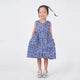 Button Down Ditsy Flower Girl Dress - (Blue)