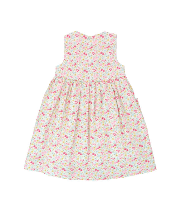 Button Down Petite Fleur Dress - (White)