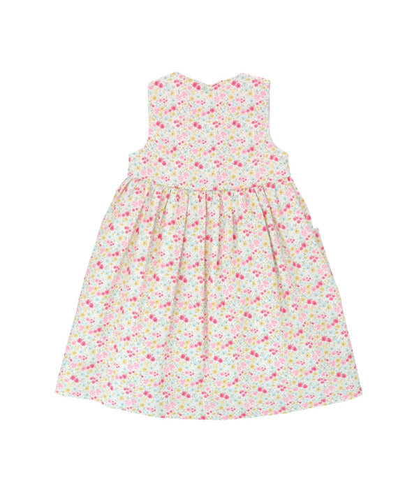 Button Down Petite Fleur Dress - (White)