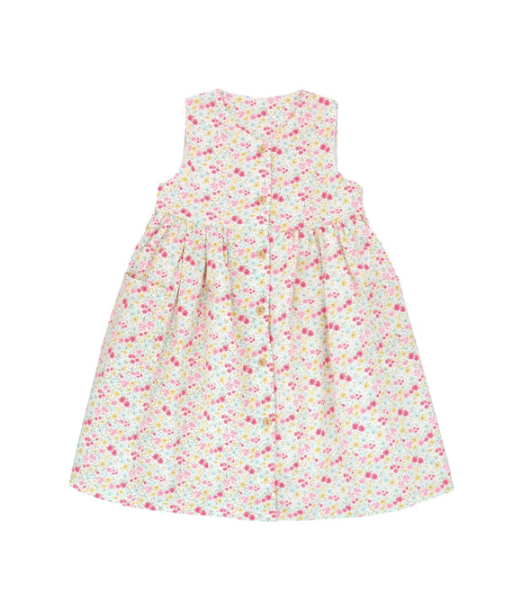 Button Down Petite Fleur Dress - (White)