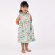 Button Down Tribal Racoons Girl Dress - (Mint Green)