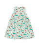 Button Down Tribal Racoons Girl Dress - (Mint Green)