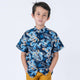 Mandarin Collar Boy Shirt - Celestial Prosperity Dragon (Blue)