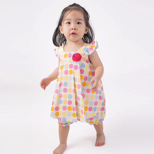 Colourful Maru Baby Girl 2pc Set - (White)