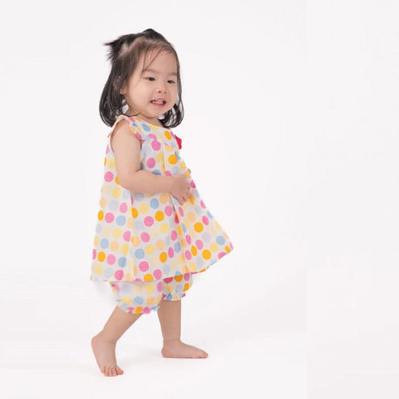 Colourful Maru Baby Girl 2pc Set - (White)