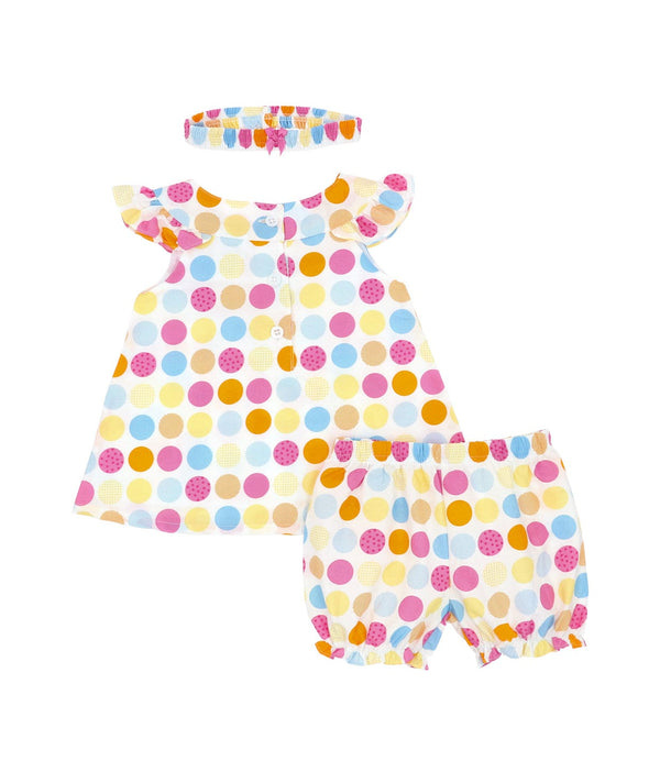 Colourful Maru Baby Girl 2pc Set - (White)