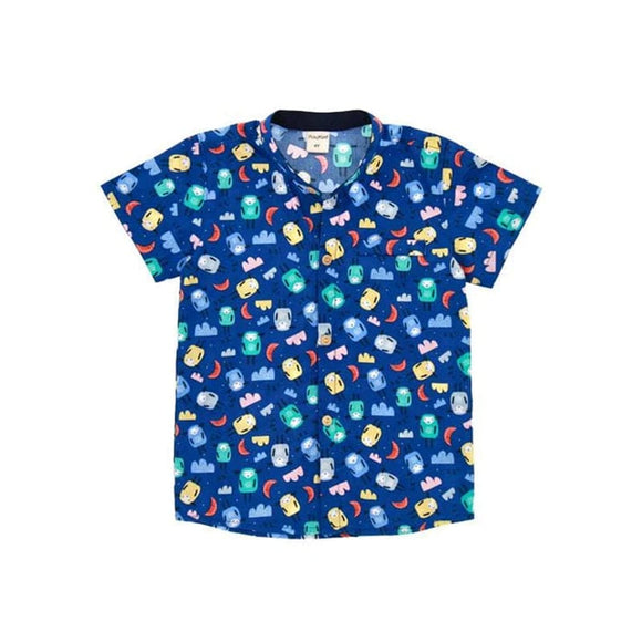 Mandarin Collar Shirt - Colourful Sheeps
