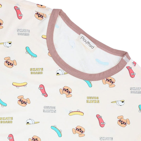 Cool Skating Dog Modal Short Sleeve PJs