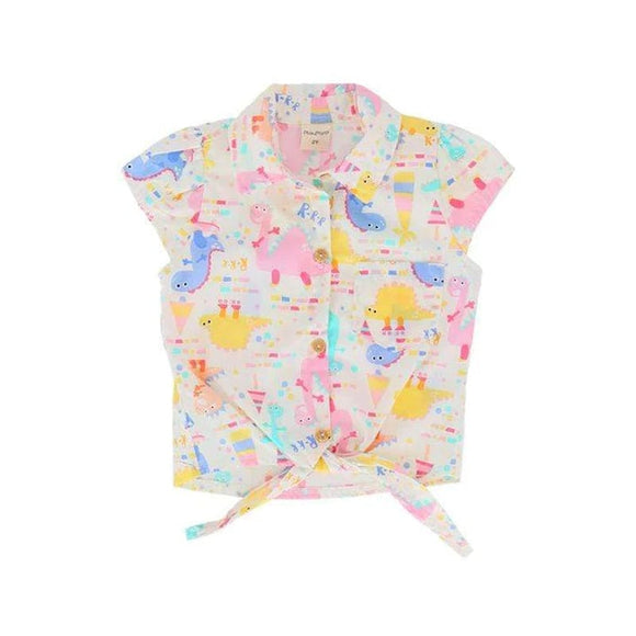 Dino Knot Sleeveless Blouse