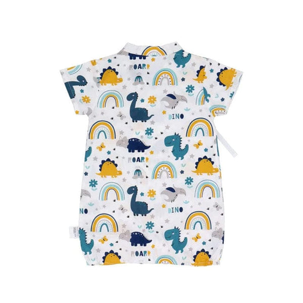 Dino & Rainbow Cotton Kimono Style Onesie