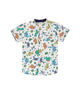 Mandarin Collar Shirt - Dinosaurs & Stars
