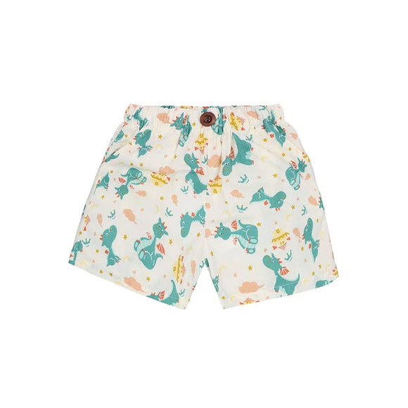 Dragons & Castles Pull Up Shorts (Beige