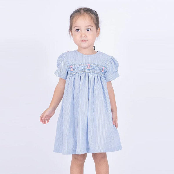 Ethel Classic Pinstripe Baby Smocked Dress
