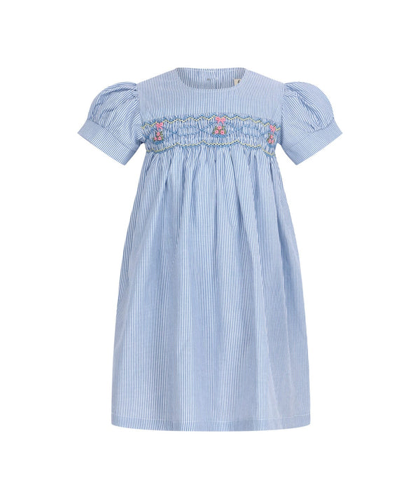 Ethel Classic Pinstripe Baby Smocked Dress