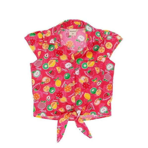 Feeling Fruity Knot Sleeveless Blouse