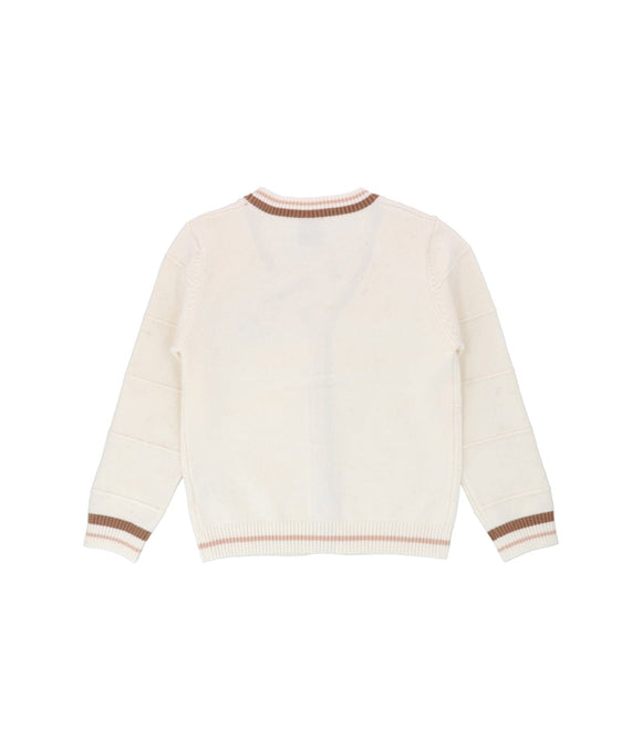 Fluffy Bear Cardigan - Beige