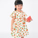 Flutter Sleeve Button Down Tangerine Girl Dress - (White)