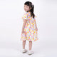 Flutter Sleeve Button Down Colourful Maru Girl Dress - (White)