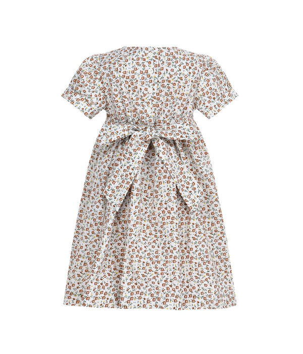 Gail Brown Flowers Smocked Dress