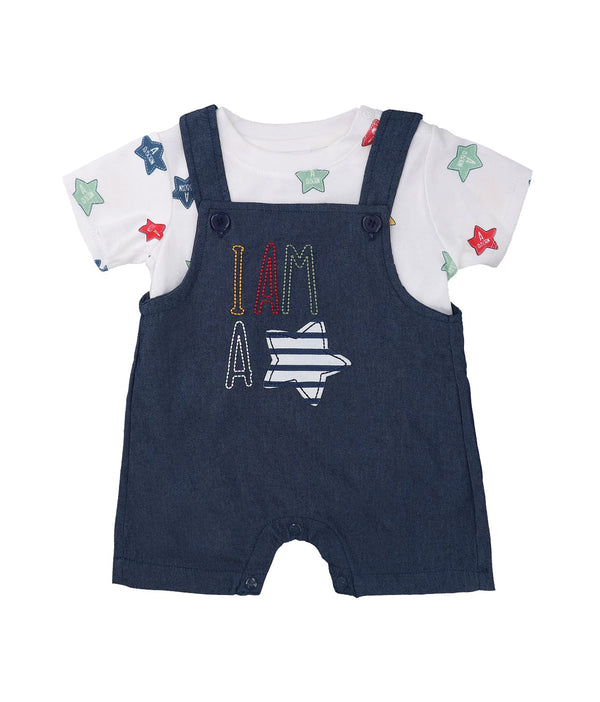 I Am A Star Baby Boy Cotton 2Pc Playsuit