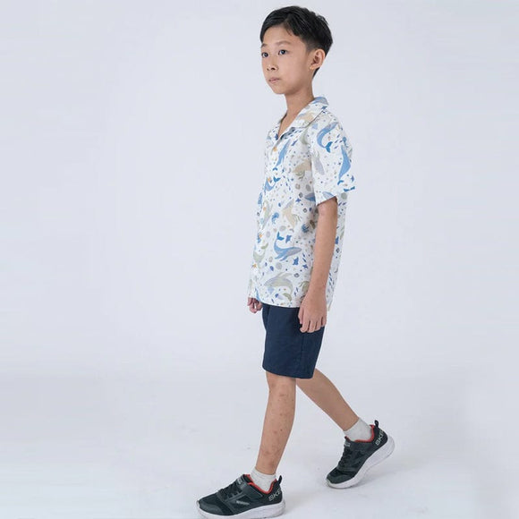 Aloha Boy Shirt - Ocean Wonderland (White)