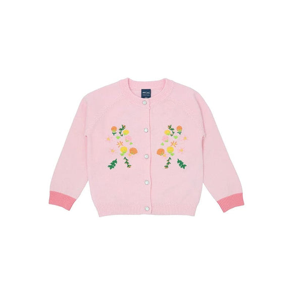 Petite Flora & Fern Cardigan (Pink)