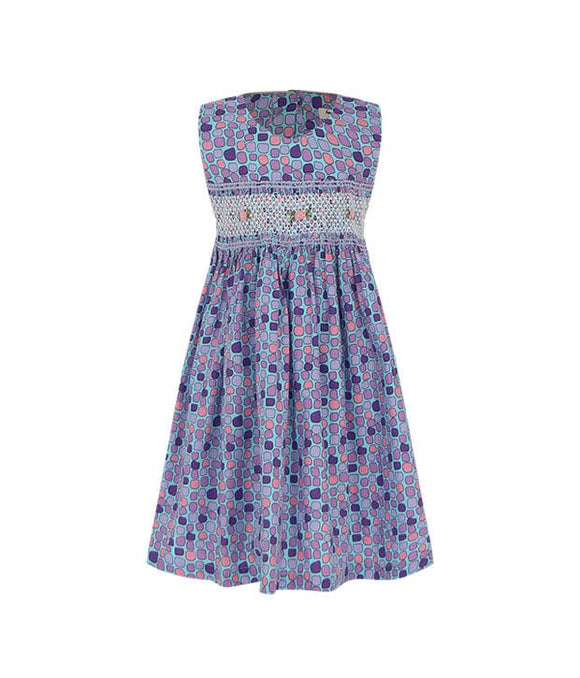 Piper Pebbles Smocked Dress (Purple)