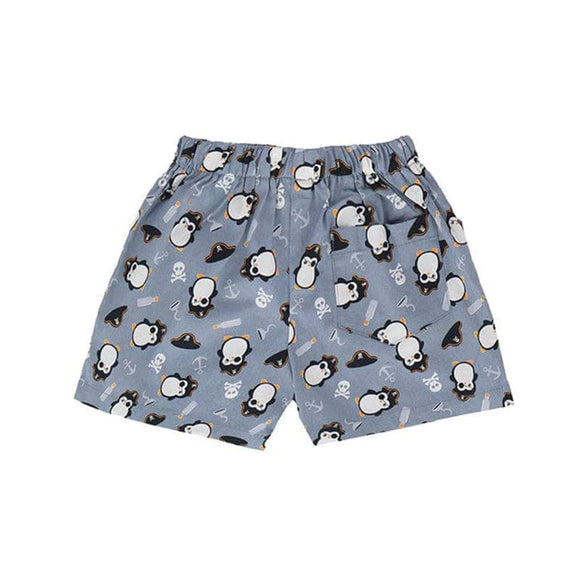 Pirate Penguin Pull Up Shorts (Grey)