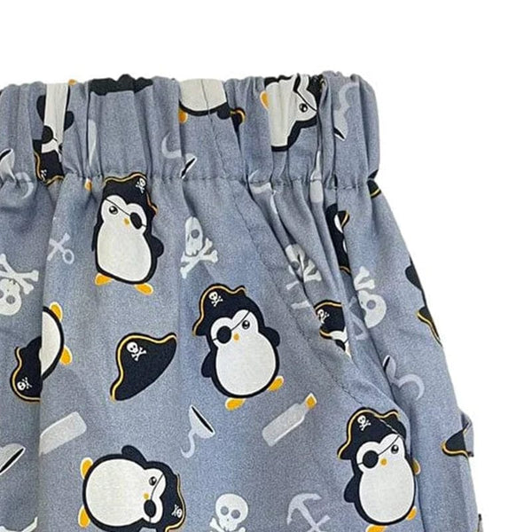 Pirate Penguin Pull Up Shorts (Grey)