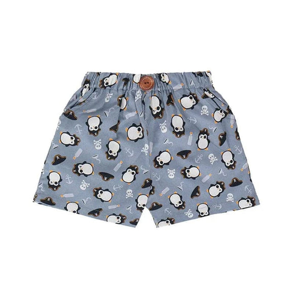 Pirate Penguin Pull Up Shorts (Grey)