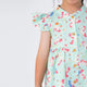 Ruffle Sleeve Button Down Unicorn & Lollipop Girl Dress (Mint)
