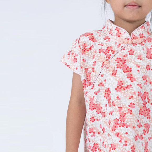 Sakura Flower Qipao (Peach)
