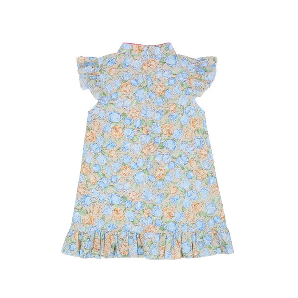 Spring Fleurs R. Sleeve Cheongsam (Yellow)