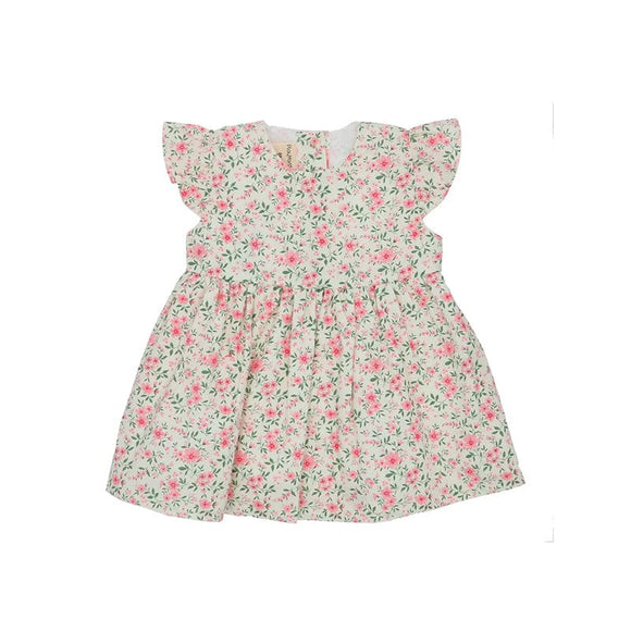 Tiny Flowers Baby Doll Dress (White)