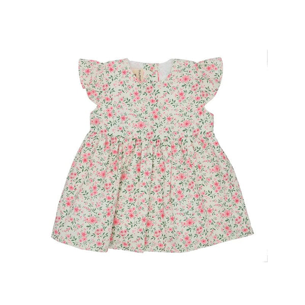 Tiny Flowers Baby Doll Dress (White)