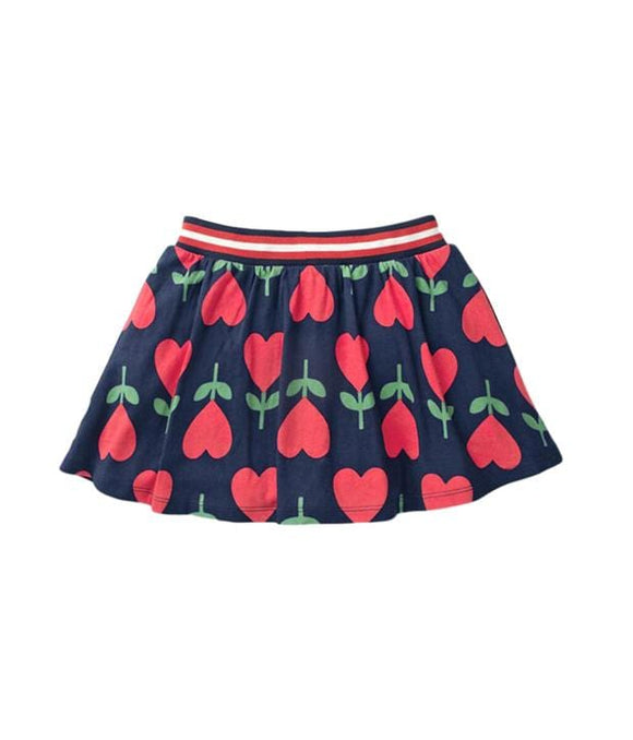 Red Hearts Cotton Jersey Skirt