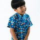 Boy Shirt Mandarin Collar - Half Stones (Blue)