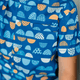 Boy Shirt Mandarin Collar - Half Stones (Blue)
