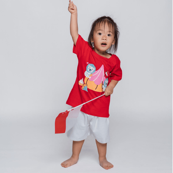 National Day Set 2026 Merlion & Gems Shorts Set / 1Y