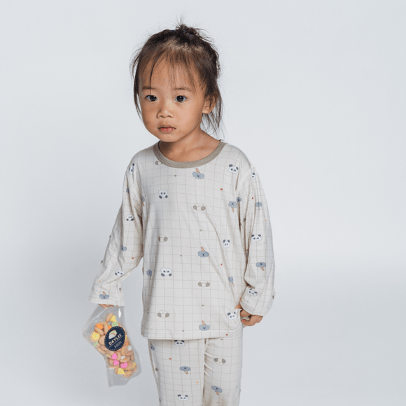 Boy Pyjamas Panda & Friends Lyocell Long Sleeve