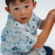 Boy Shirt Mandarin Collar - Ocean Wonderland (White)