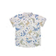 Mandarin Collar Shirt - Ocean Wonderland (White)