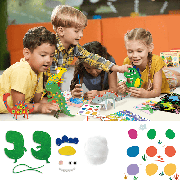 4 in 1 Dinosaur Craft Kit - Make 13 Amazing Dino Projects
